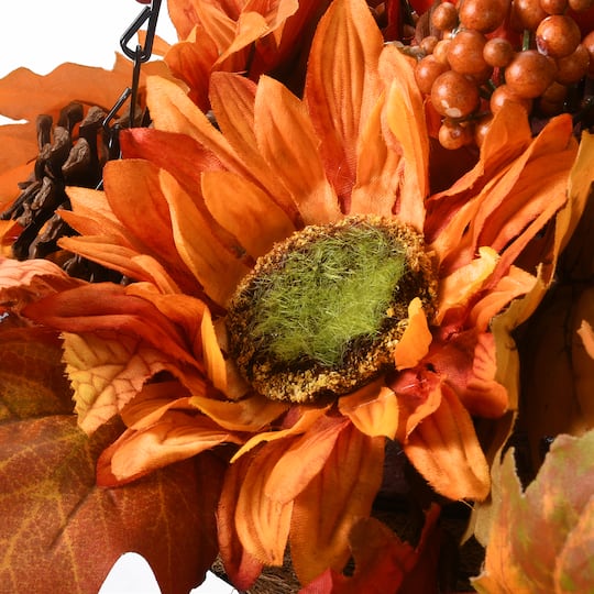 18" Harvest Sunflower Hanging Basket